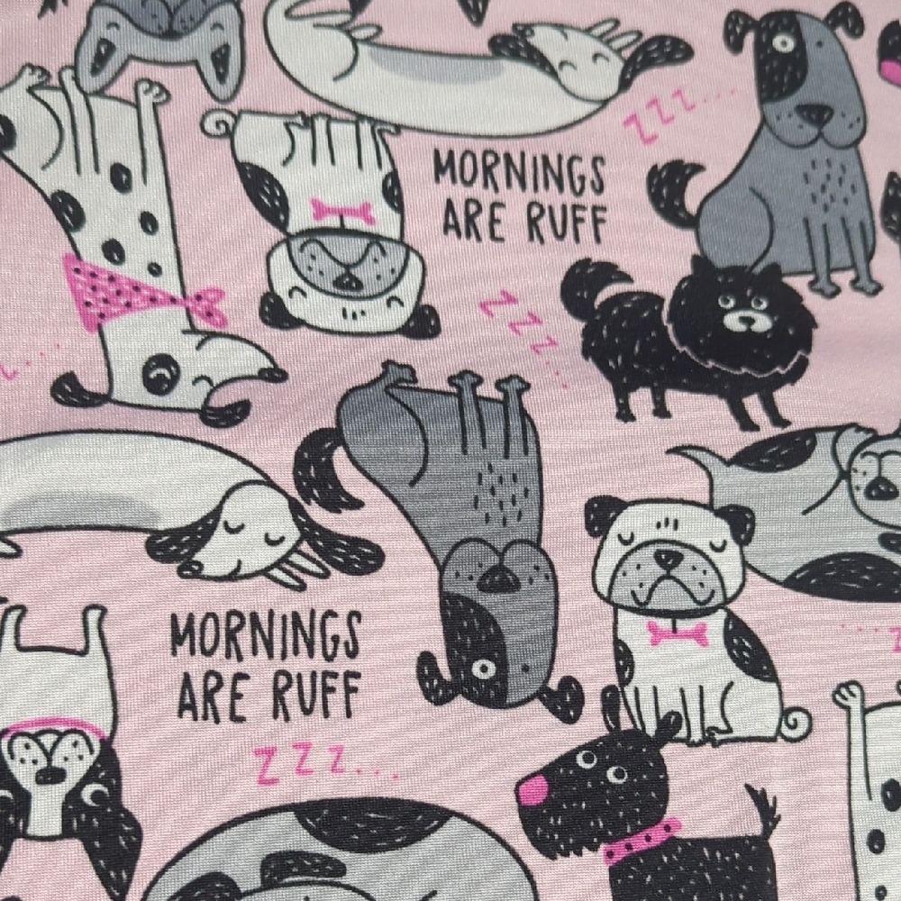 Pink and Black Dog Themed Pajama Set - Picture 4 of 6